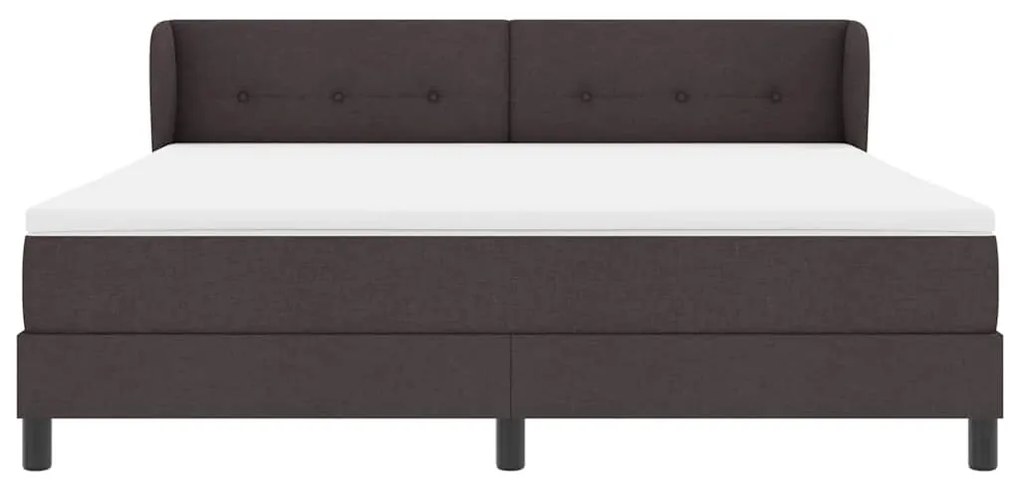 Cama Box Spring com Colchão vidaXL Marrom Escuro 180x200 cm Tecido
