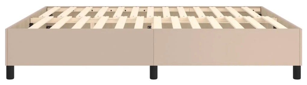Estrutura de cama 160x200 cm couro artificial cappuccino
