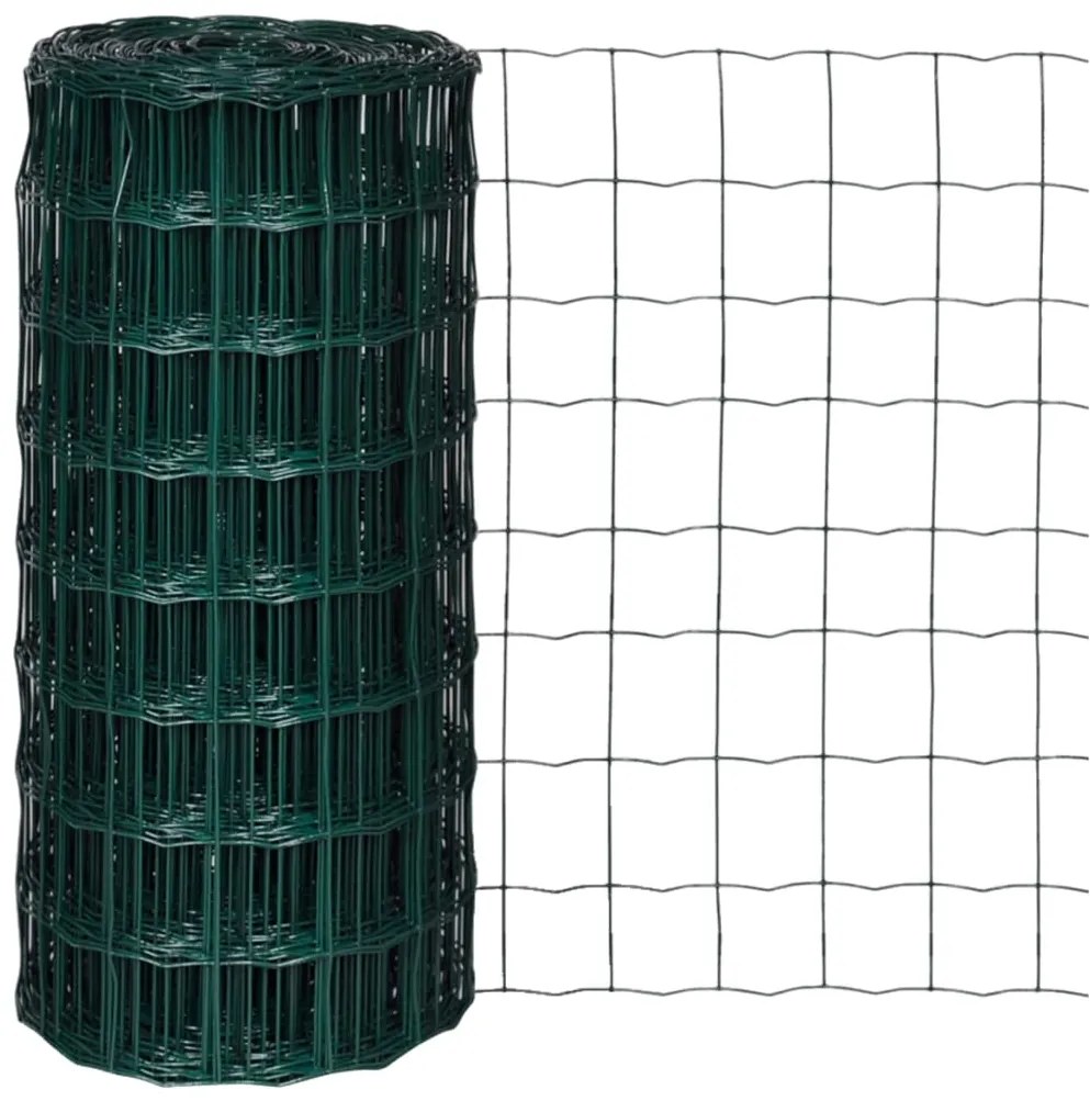 vidaXL Cerca 10 x 0,8 m aço verde