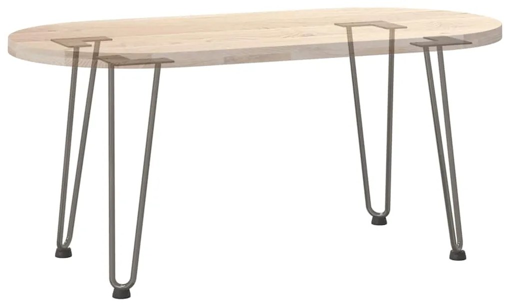 Pernas de grampo para mesa de centro 4 peças Aço natural 42 cm Aço mac