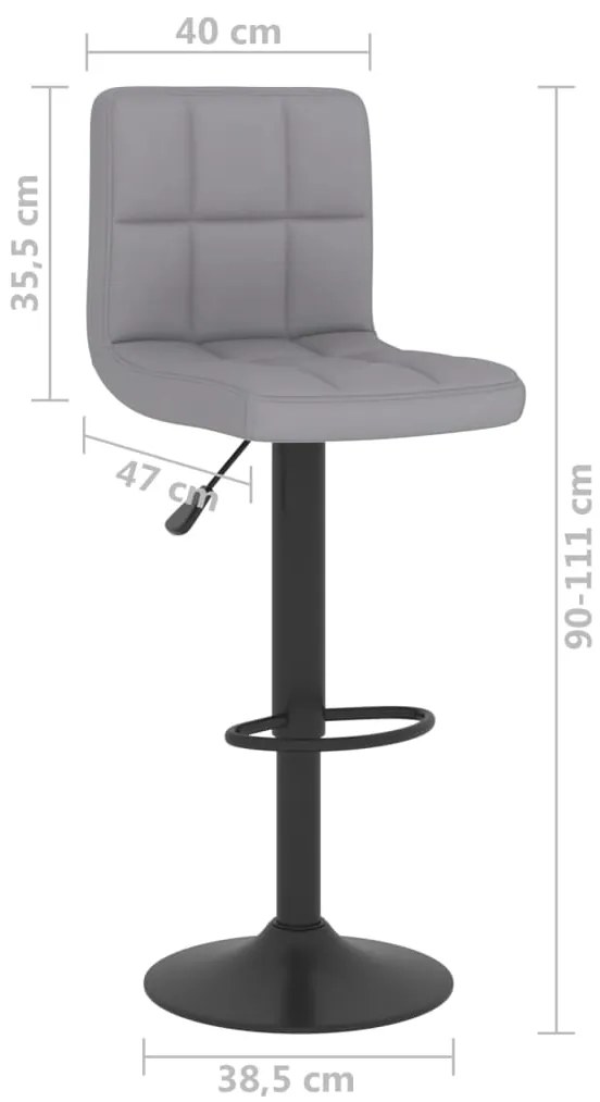 Bancos de bar 2 pcs tecido cinzento-claro
