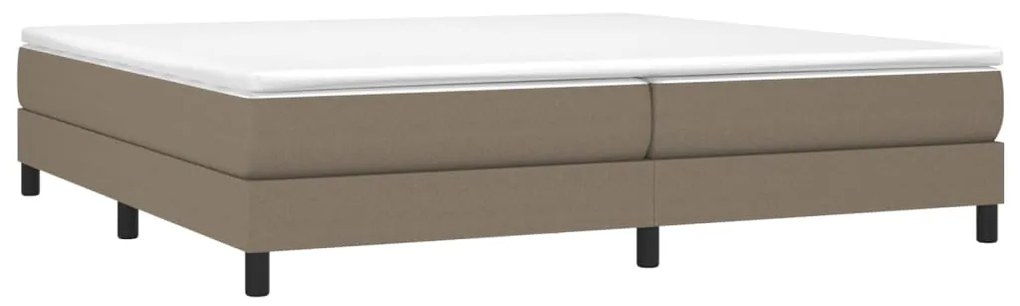 Cama sem colchão 200x200 cm tecido cinzento-acastanhado