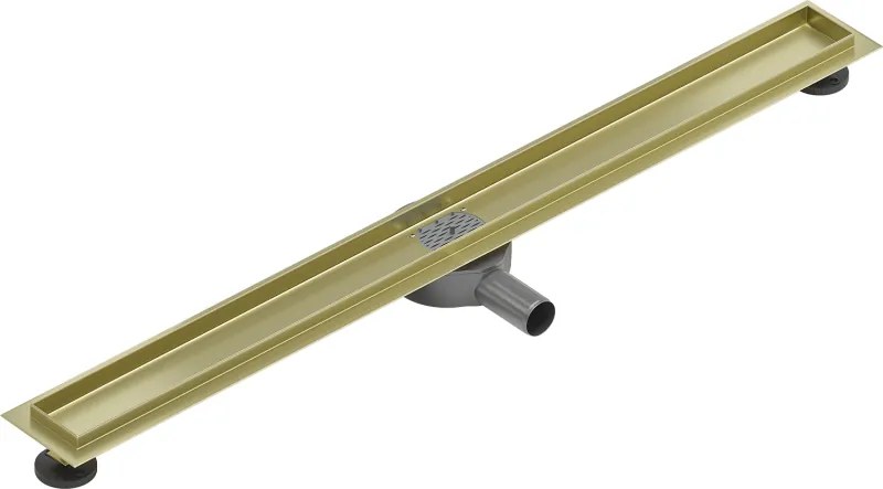 Mexen Flat 360° corpo para ralo linear giratório 90 cm, dourado escovado - 1A40090