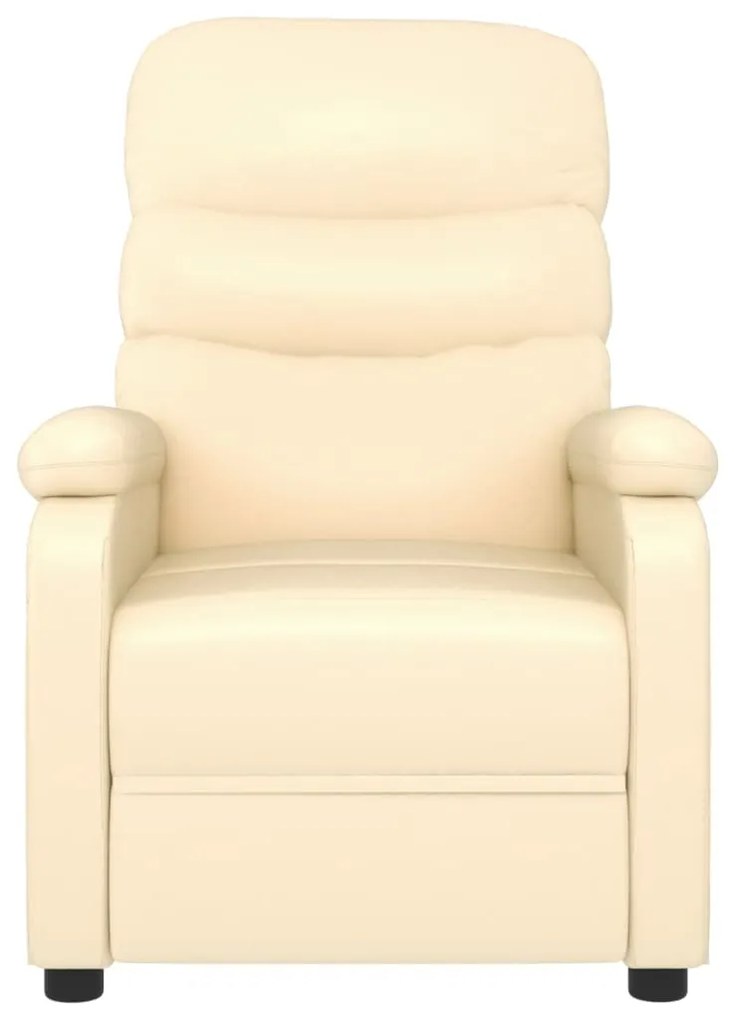 Cadeira de massagens couro artificial cor creme