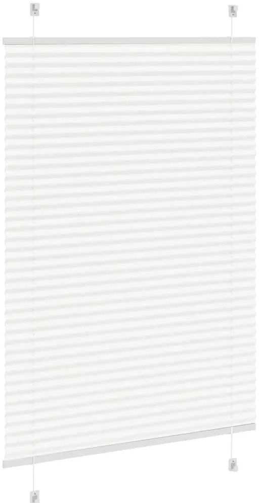 Branco Plissada Cega 85x100 cm Largura Tecido 84,4 cm Poliéster