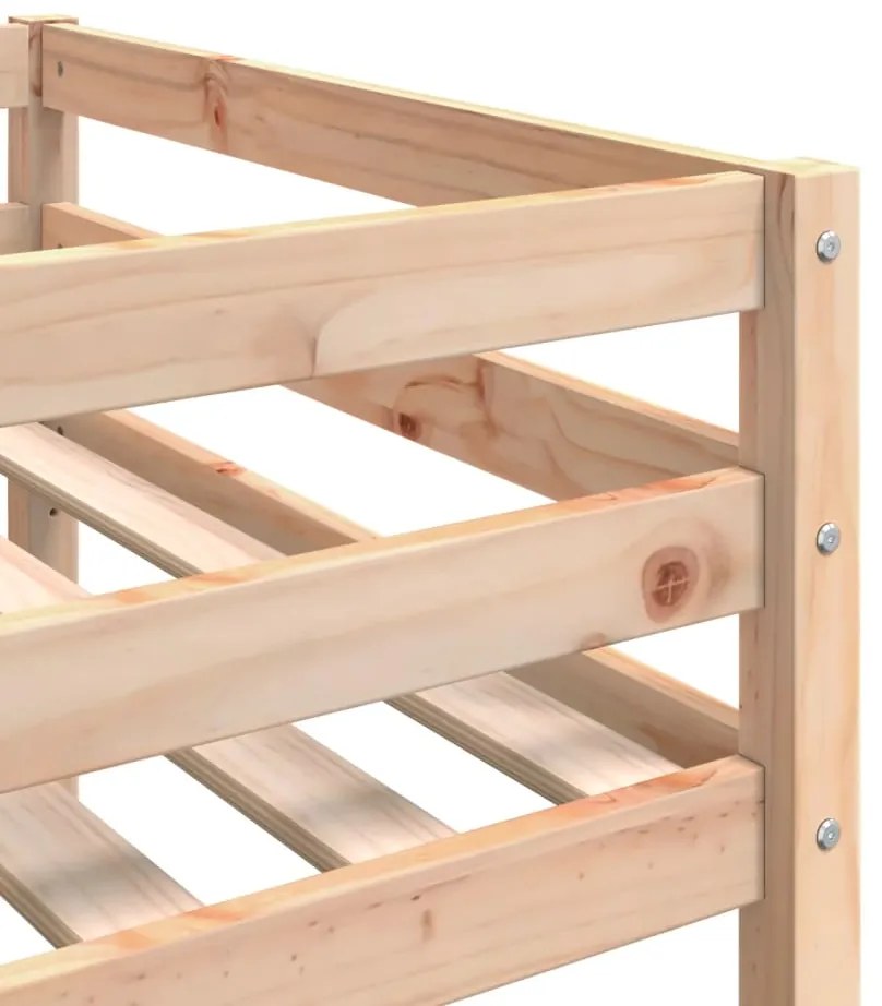 Estrutura de cama infantil 75x190 cm madeira de pinho maciça
