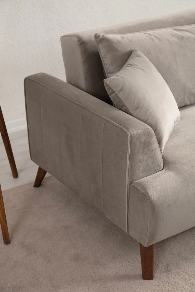 **** Sofá de 3 Lugares Buhara – Cinzento Claro – 100x78x220 cm
**