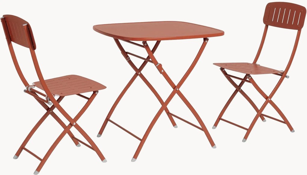 Conjunto de jantar bistrô dobrável para jardim Yvonne, conjunto de 3