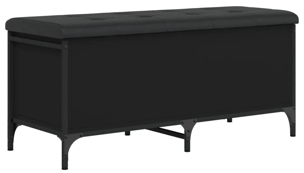 Banco de arrumação 102x42x45 cm derivados de madeira preto