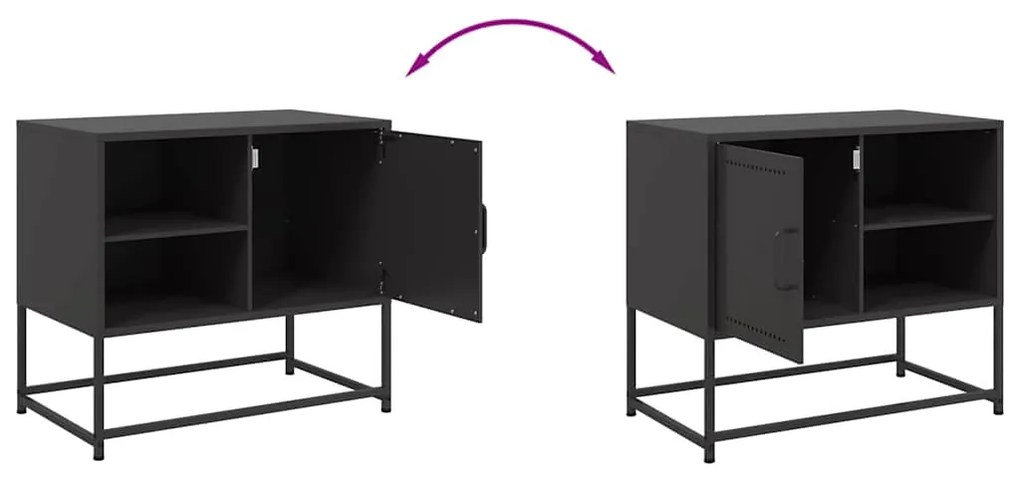 Móvel de TV 68x39x60,5 cm aço preto