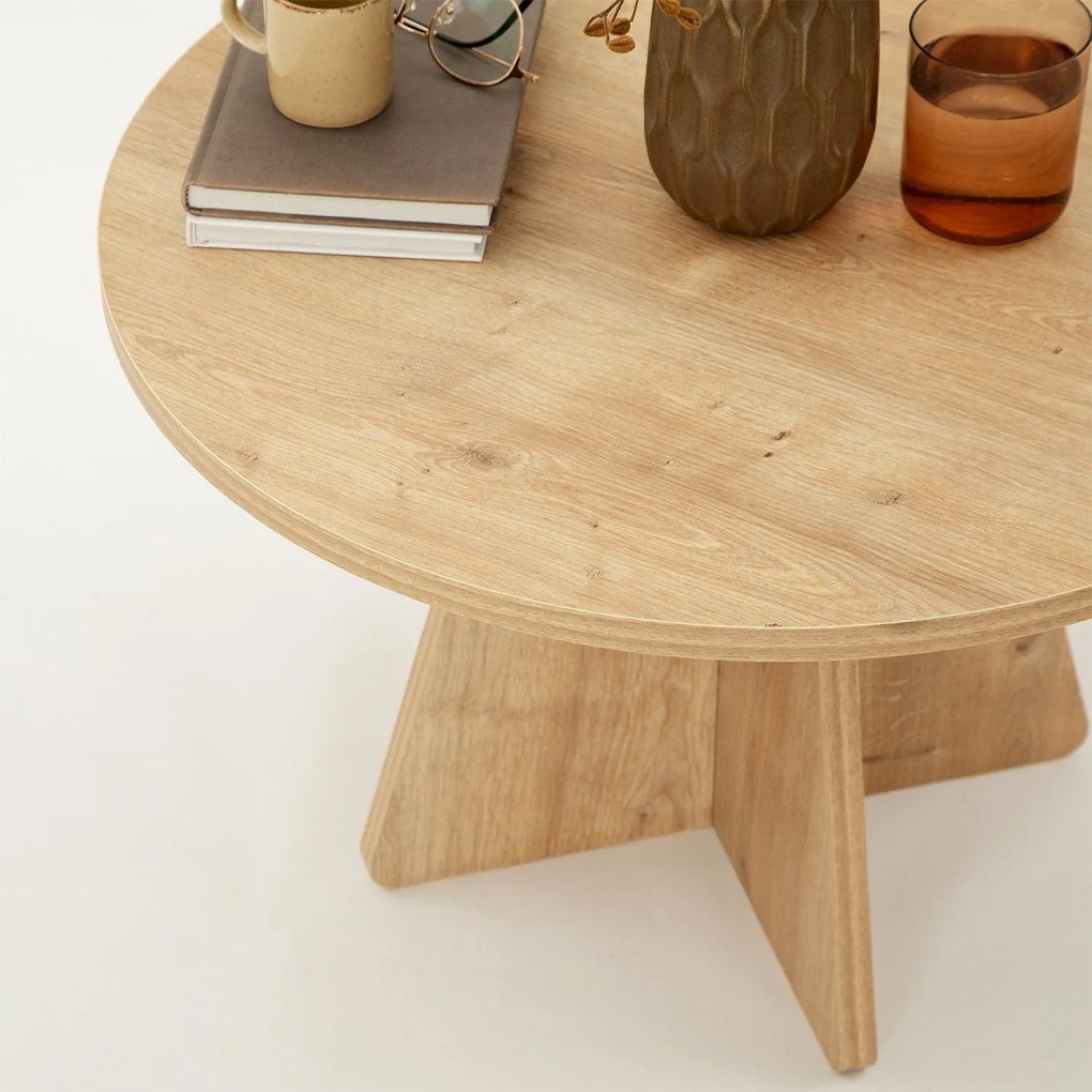 Mesa de Café Mushroom – Carvalho Safira – 60cm x 40cm x 60cm