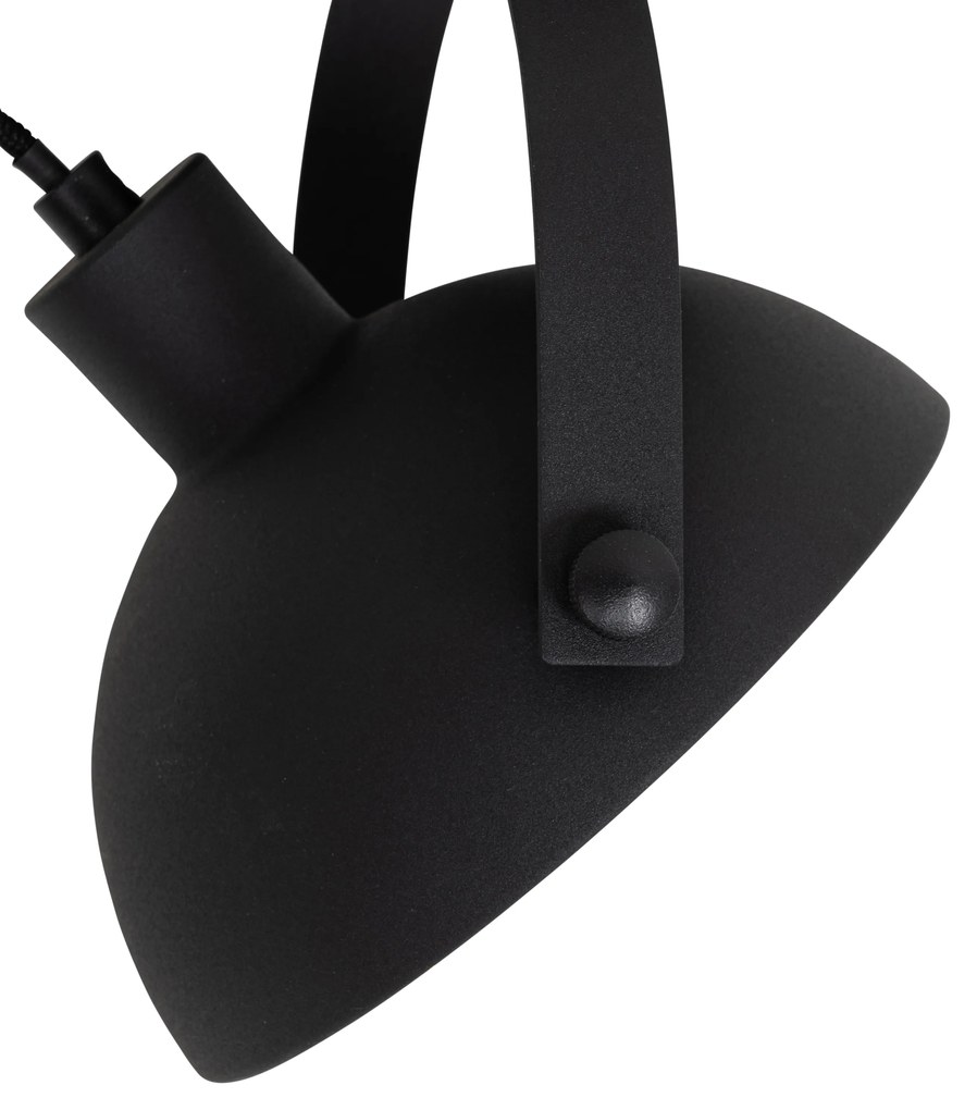 Luminária de teto industrial preta com dourado 15 cm ajustável - Magnax