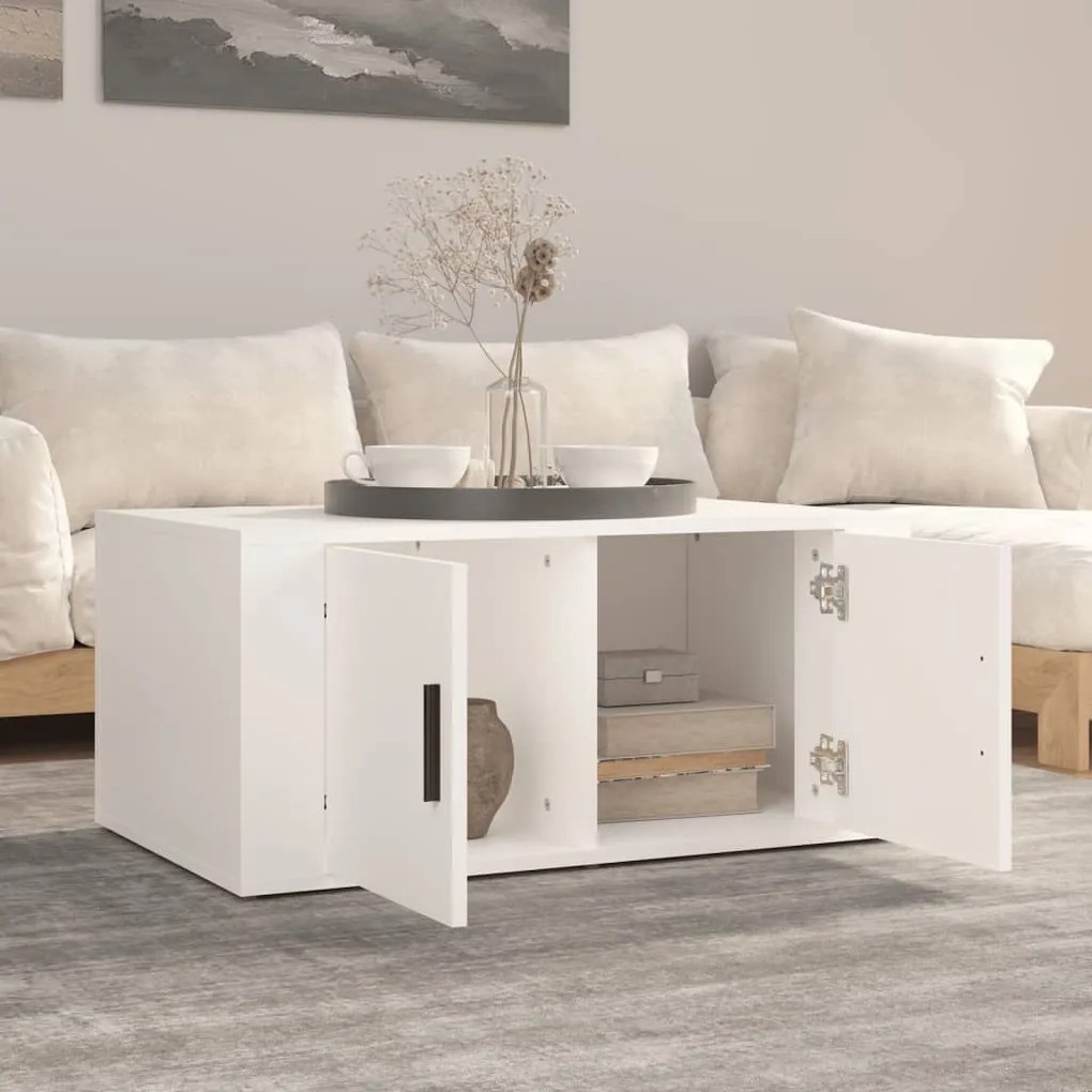 Mesa de centro 80x50x36 cm derivados de madeira branco