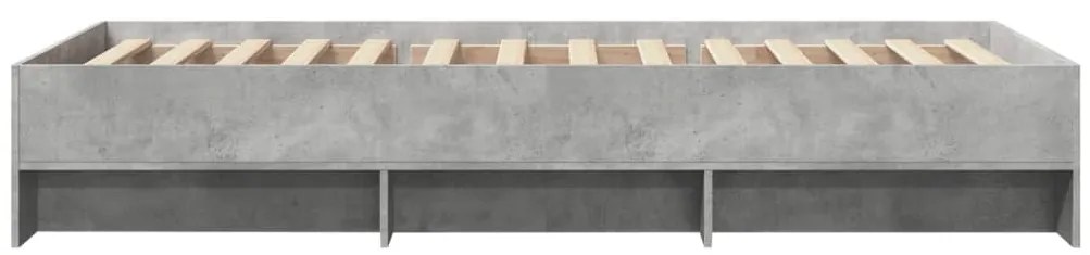 Estrutura de cama 100x200 cm derivados de madeira cinza sonoma