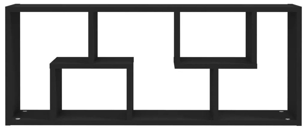 Estante de parede 36x16x90 cm derivados de madeira preto