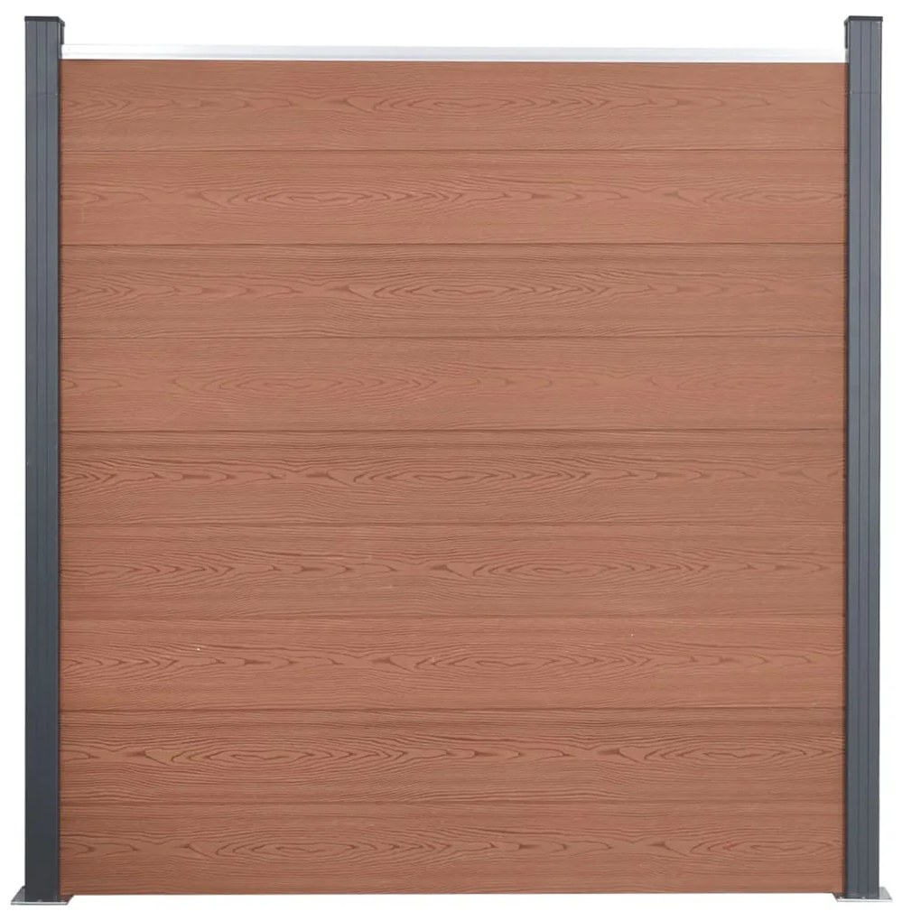 Conjunto de painéis de vedação 699x186 cm WPC castanho