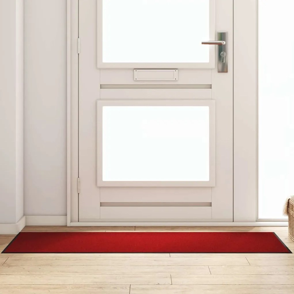 Capacho Retangular vidaXL Vermelho 60x180 cm