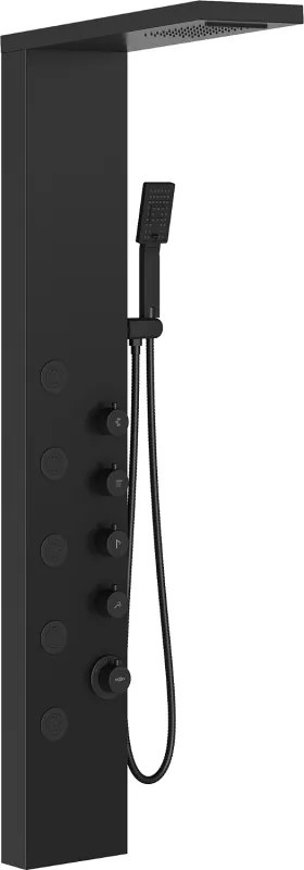 Mexen Lando painel de duche, preto - 7611-04-70