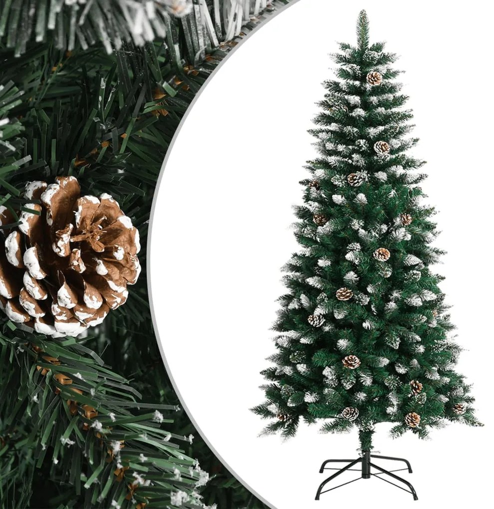 345173 vidaXL Árvore de Natal artificial com suporte 120 cm PVC verde