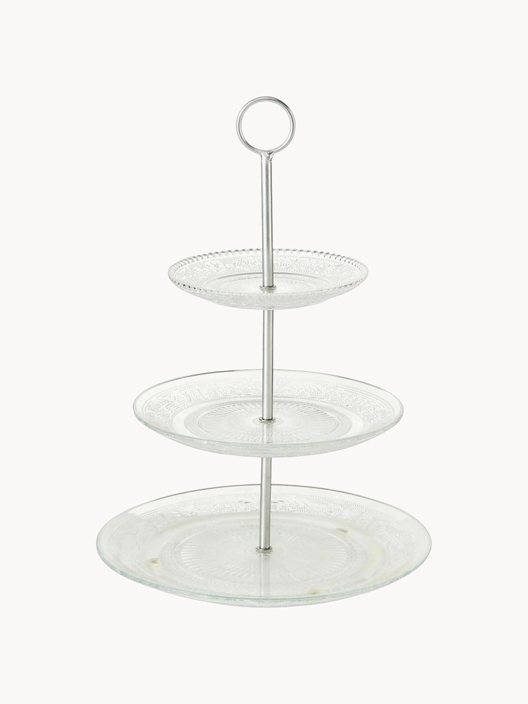 Suporte de servir com andares em vidro Relief