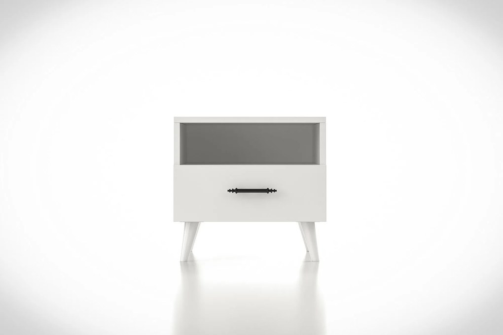 Mesa de Cabeceira Lavinia – Branco – 45x47x35 cm