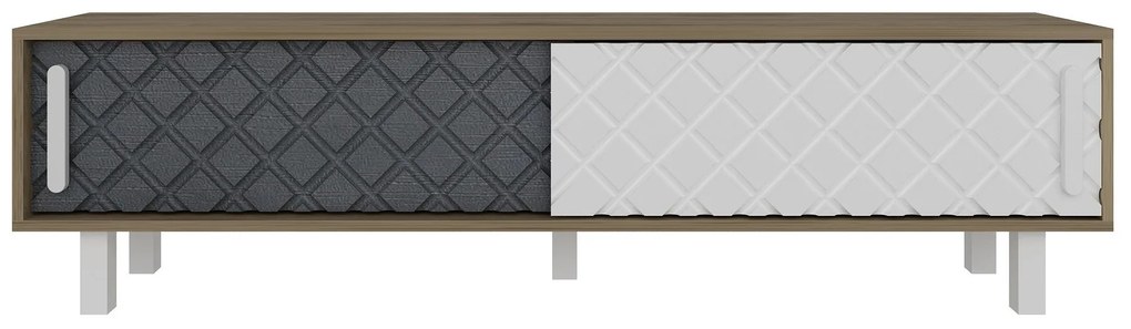Móvel TV Rob – Carvalho/Branco/Antracite – 180x48,2x35 cm
