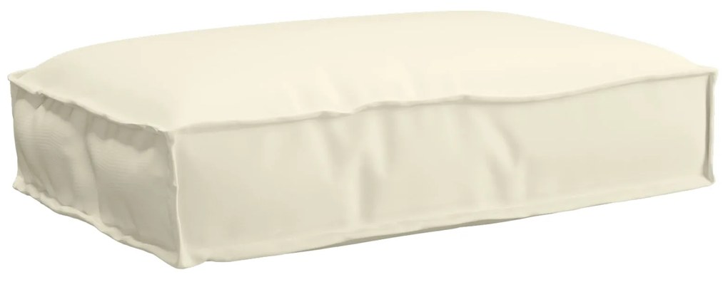 Almofada de Palete para Assento Creme 60x40x8 cm Tecido Oxford