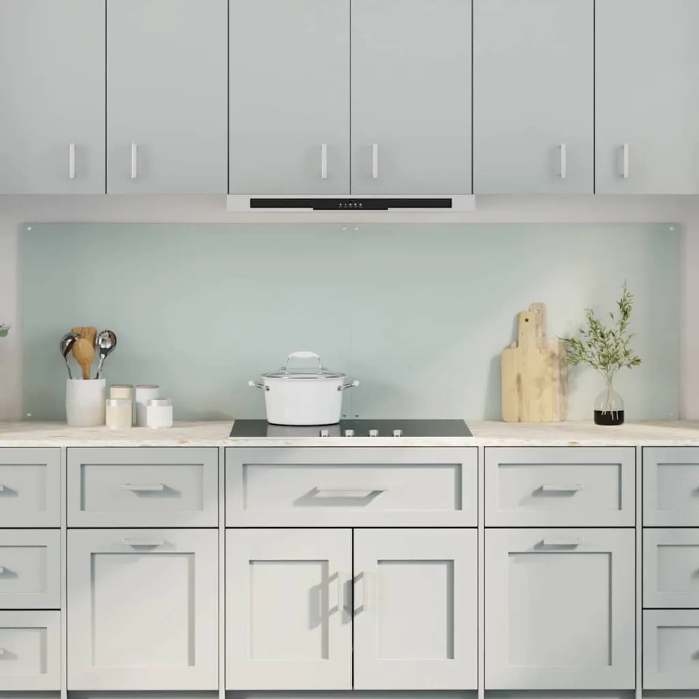 vidaXL Proteção de Cozinha 2 pcs Branco 100 x 60 cm vidro temperado