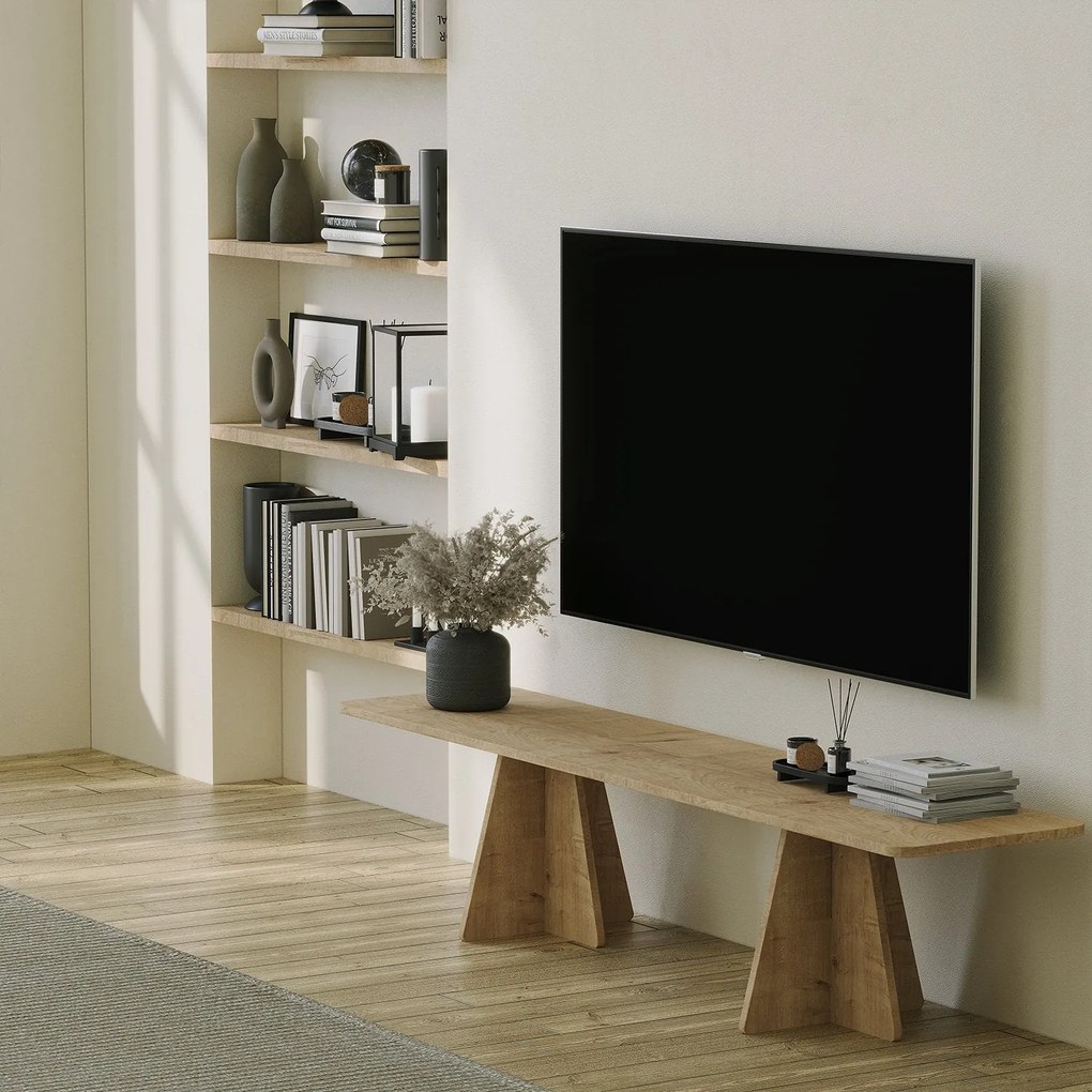 Móvel TV Mushroom – Carvalho Safira – 180 cm x 40 cm x 42 cm