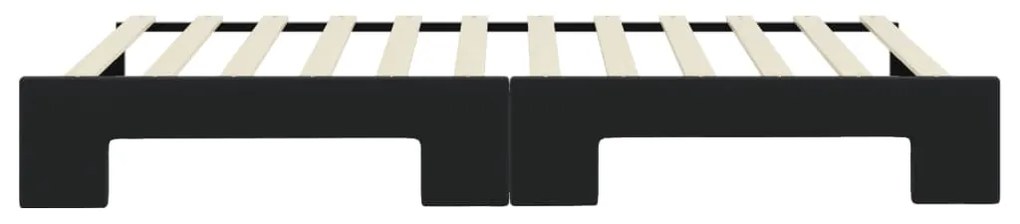 Sofá-cama com gavetão 100x200 cm veludo preto