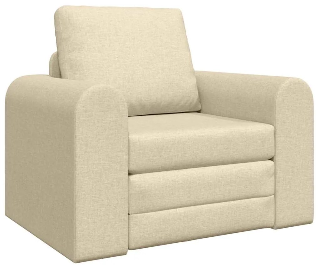 Sofá Cama 2 em 1 Creme 98x71x83 cm Tecido