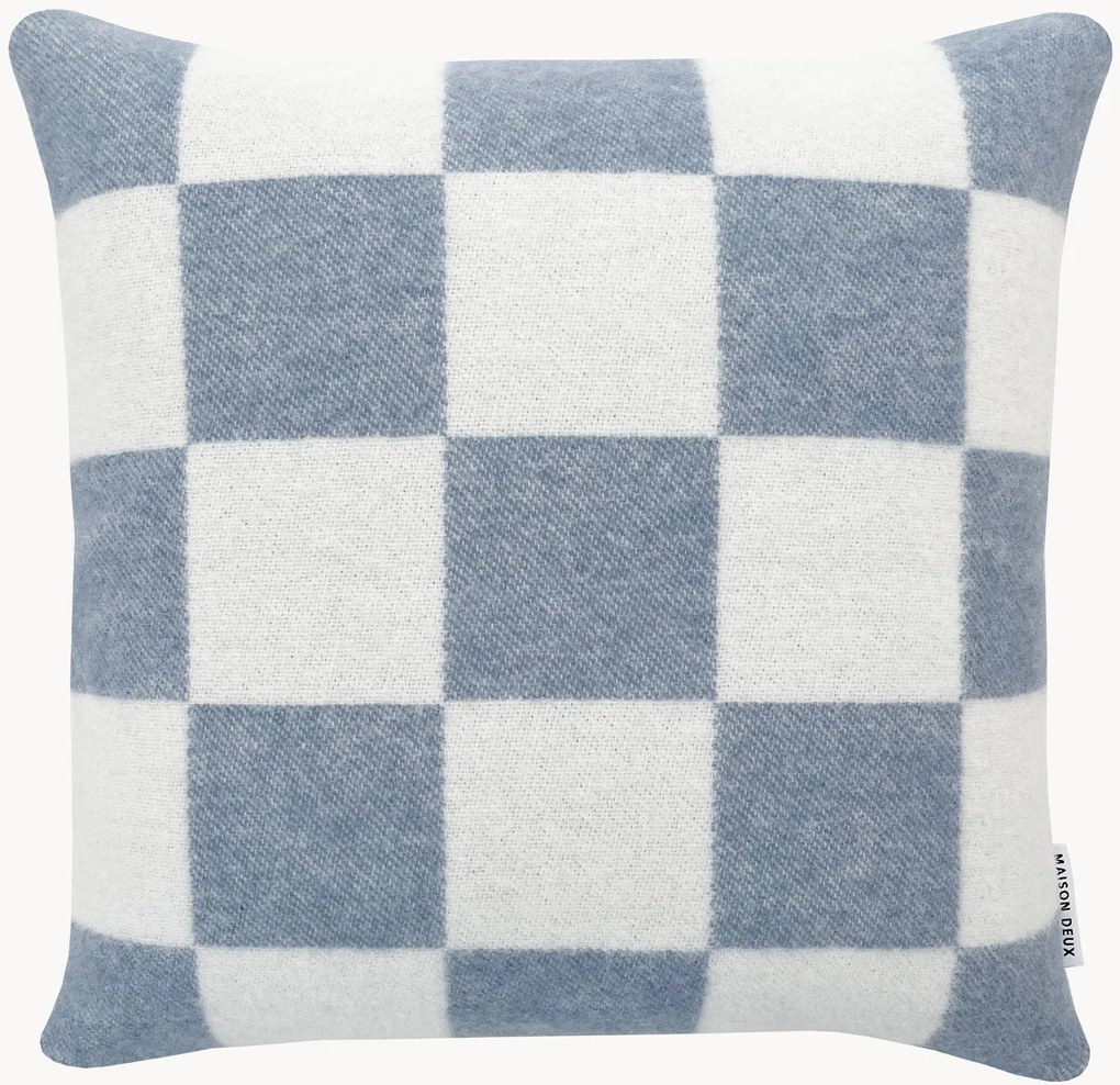 Capa de almofada em lã com padrão xadrez Level Up