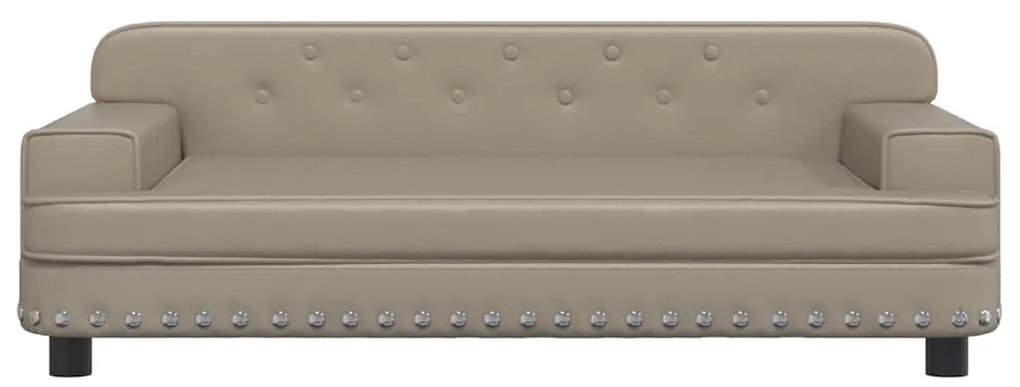 Sofá infantil 90x53x30 cm couro artificial cappuccino