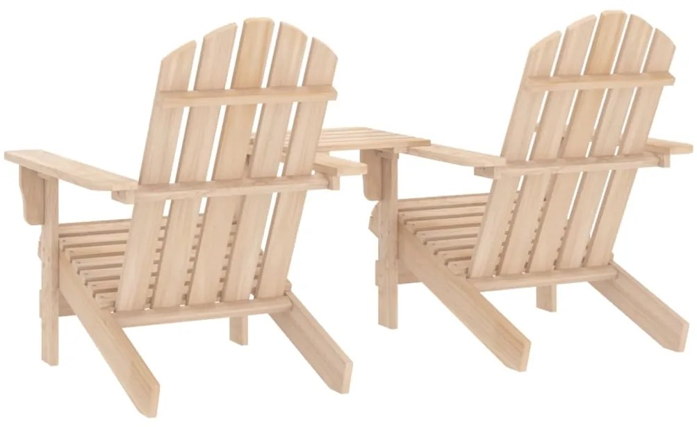 Cadeiras jardim Adirondack + mesa centro madeira abeto maciça