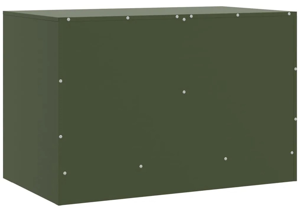 Móveis de TV 2 pcs 67x39x44 cm aço verde azeitona