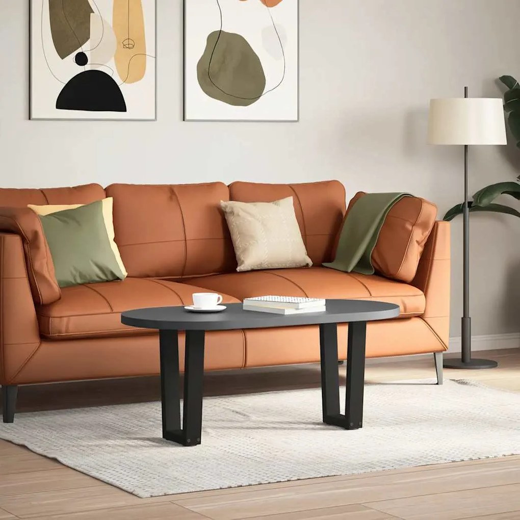Pés para mesa de centro em V 2 peças preto 28x(42-43,3) cm aço