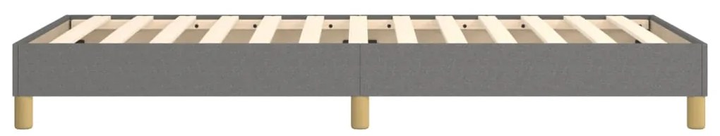 Estrutura de cama sem colchão 90x200 cm tecido cinzento-escuro