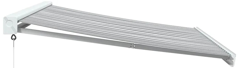Toldo retrátil 3,5x2,5 m tecido e alumínio antracite e branco