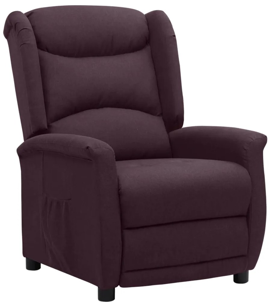 vidaXL Poltrona reclinável tecido roxo