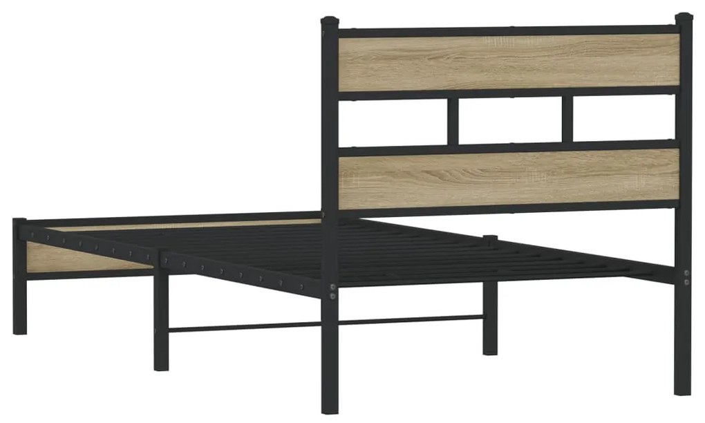 Estrutura cama s/ colchão derivados de madeira carvalho sonoma