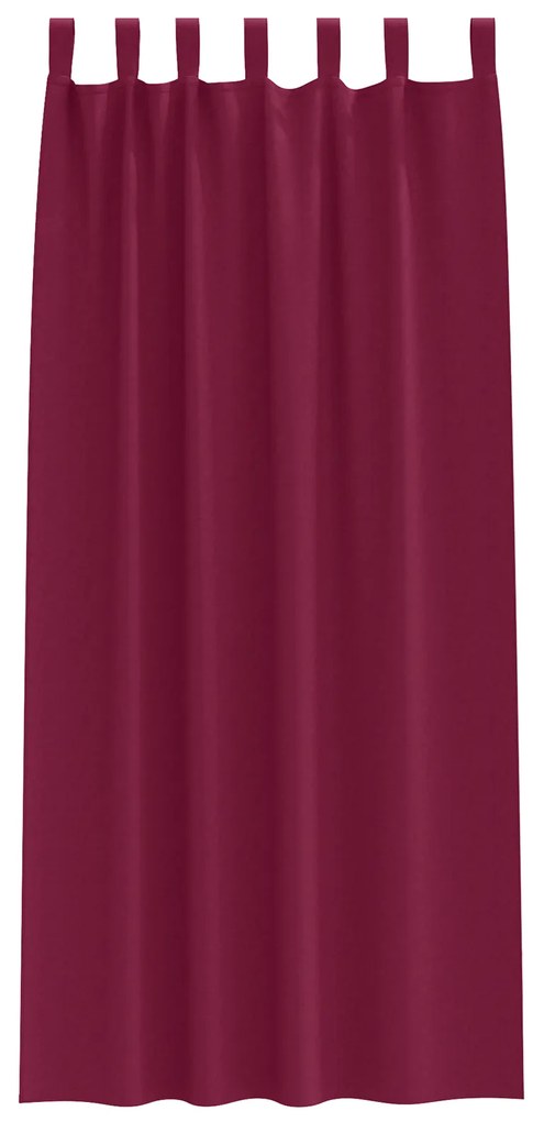 Cortinas opacas 2 pcs vermelho tinto 225 x 140 cm Poliéster