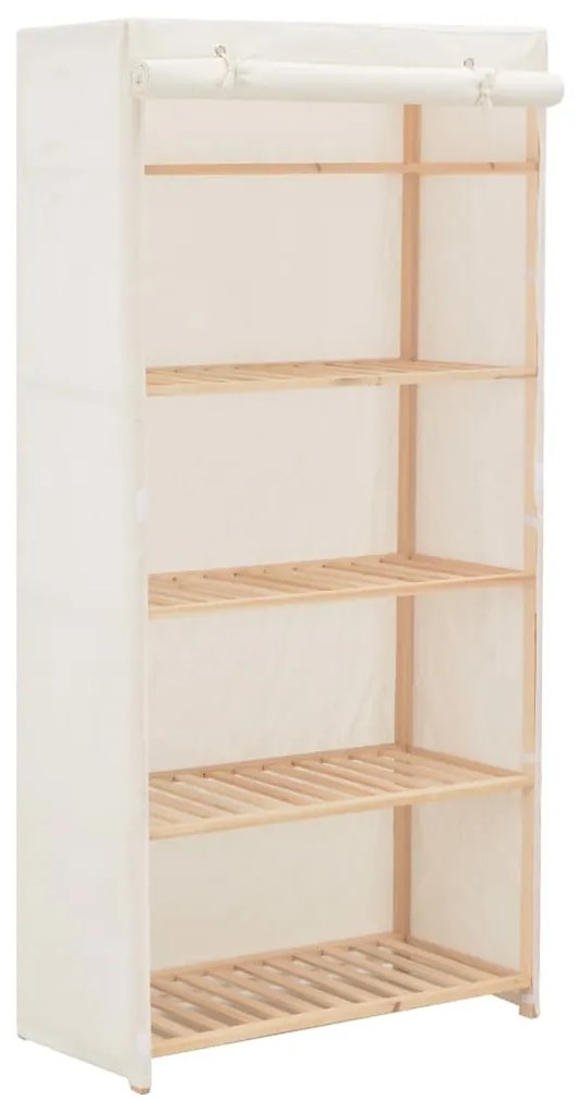 248190 vidaXL Roupeiro 79x40x170 cm tecido branco