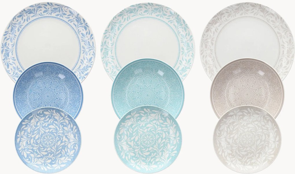 Conjunto de loiça em porcelana Madison Celine, 6 pessoas, conjunto de 18