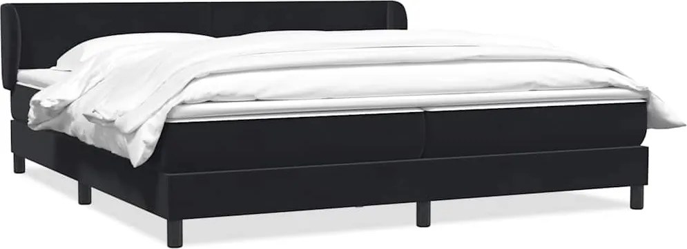 vidaXL Cama com molas/colchões 200x220 cm veludo preto