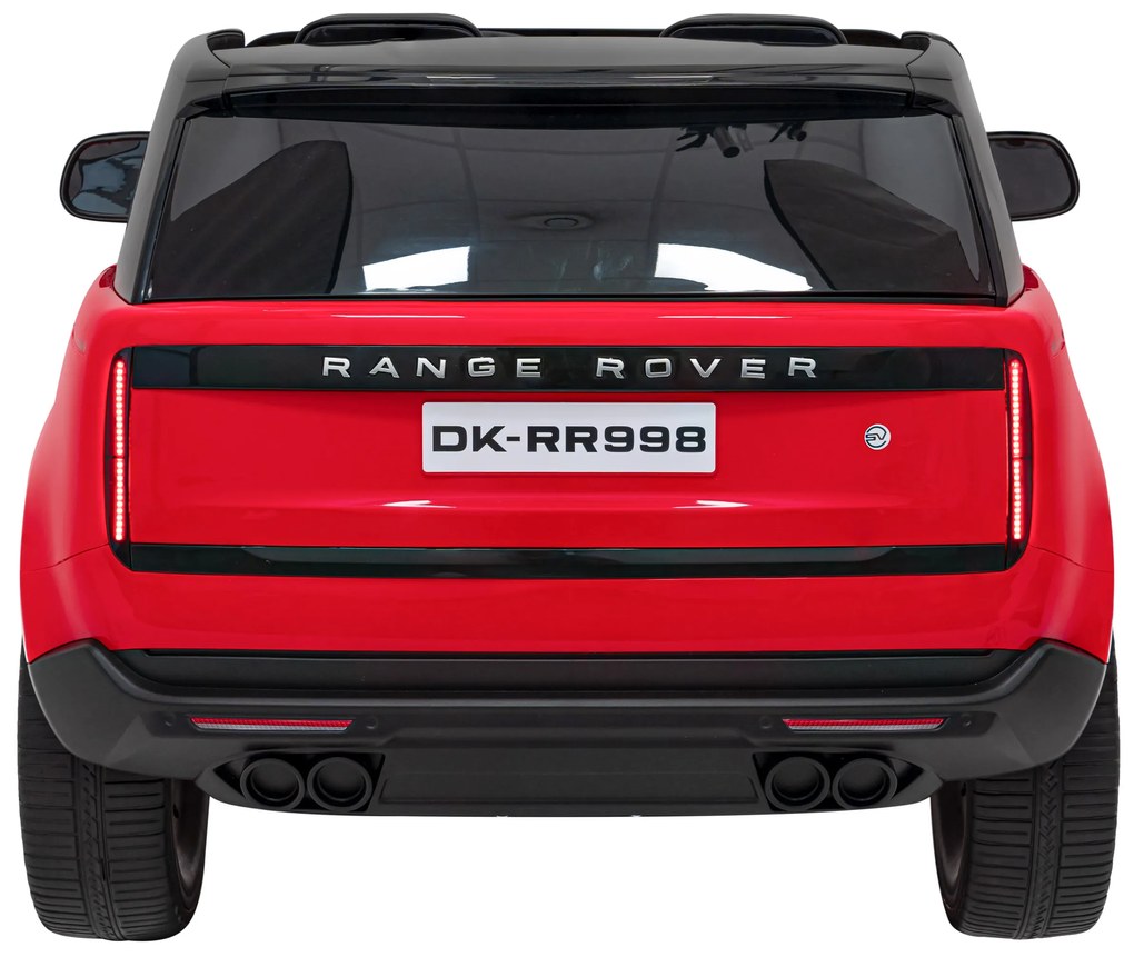 Carro elétrico para Crianças 2 Lugares Range Rover SUV Lift 12V 4x4 Rodas Espuma EVA, Assento couro ecológico Vermelho