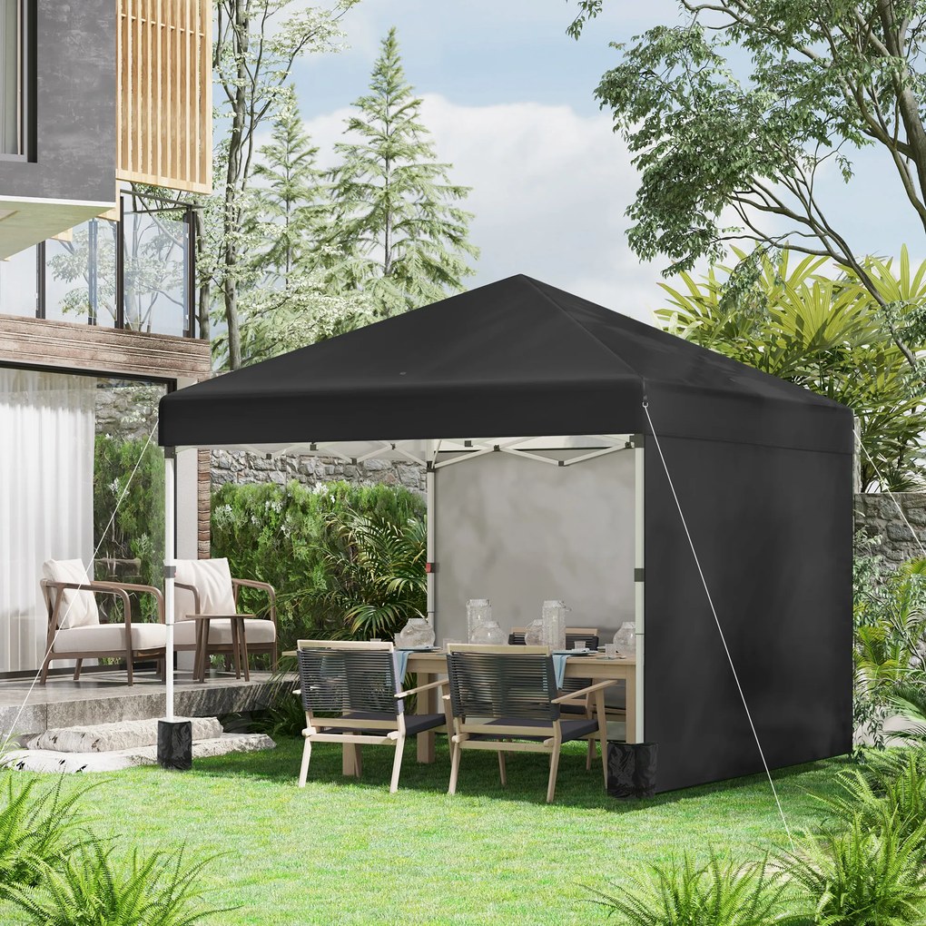 Tenda de jardim pop-up dobrável, com altura ajustável, proteção UV 30+, 2 paredes laterais e saco de transporte incluído