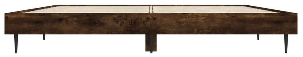 Estrutura cama 140x190 cm derivados de madeira carvalho fumado