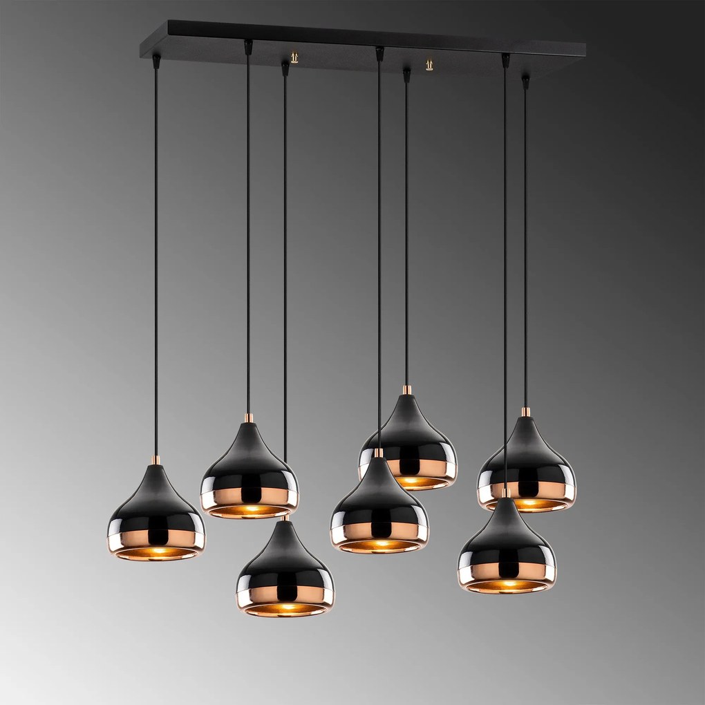 Candeeiro de Teto Yildo – Preto – 88 x 36 cm