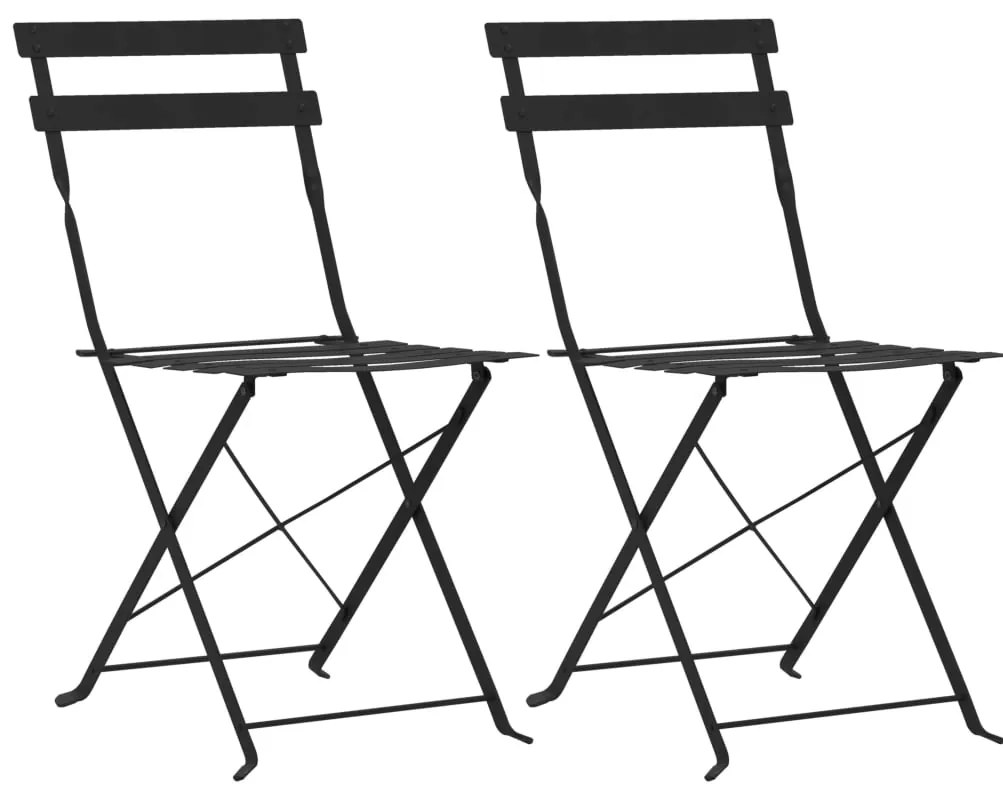 3 pcs conjunto bistrô em aço preto