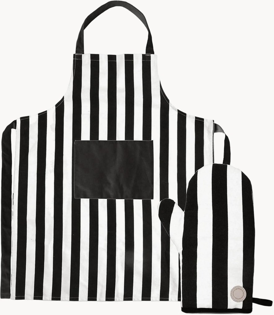 Avental de algodão com luva para forno Aron